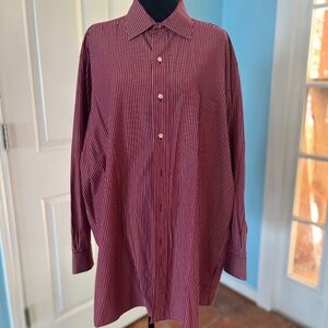 Vintage Men’s Brooks Brothers Red/White Stripe Dress Shirt 17.5-3